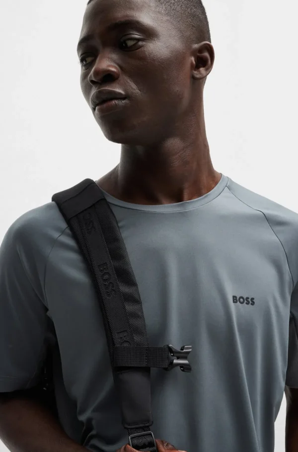 HUGO BOSS T-Shirts>T-shirt Elástica De Alto Desempenho Em Materiais Mistos