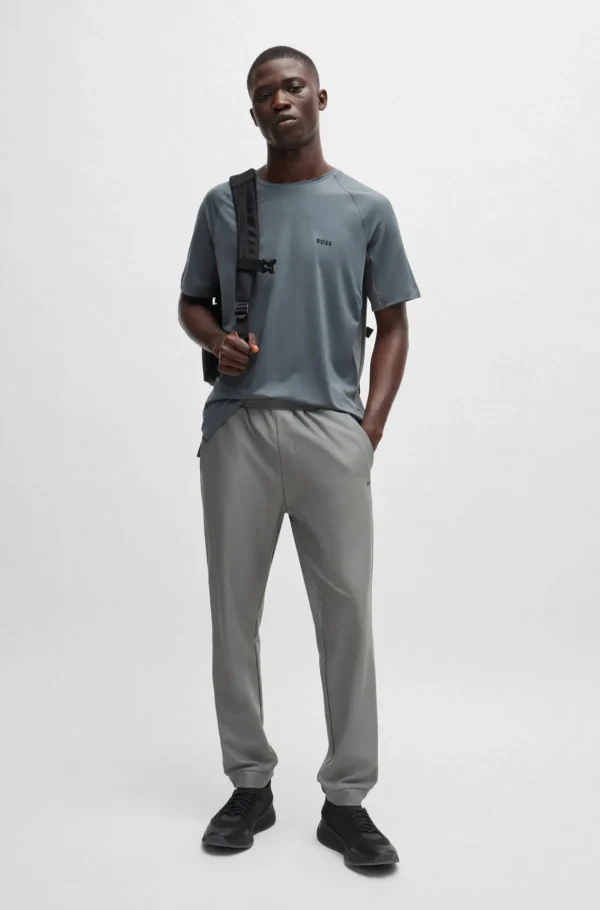HUGO BOSS T-Shirts>T-shirt Elástica De Alto Desempenho Em Materiais Mistos
