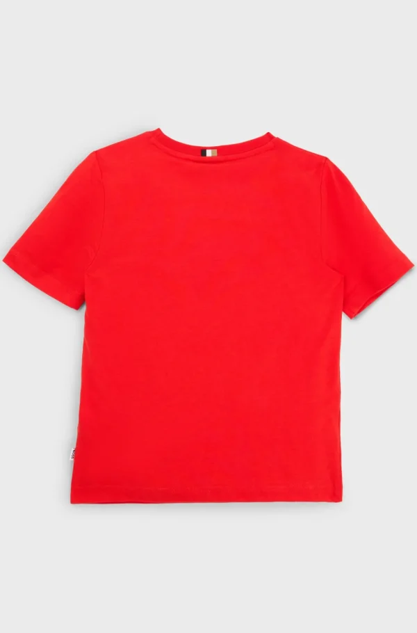 Crianças HUGO BOSS Júniores (Idades 4-14)>T-shirt Em Algodão Com Arte Com Logótipo Para Criança
