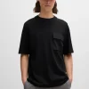 HUGO BOSS T-Shirts>T-shirt Em Jersey De Algodão Com Bolso Cargo Da Marca
