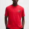HUGO BOSS T-Shirts>T-shirt Em Jersey De Algodão, Com Logótipo Sobreposto Estampado