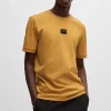 HUGO BOSS T-Shirts>T-shirt Em Jersey De Algodão Com Logótipo Gelatinoso