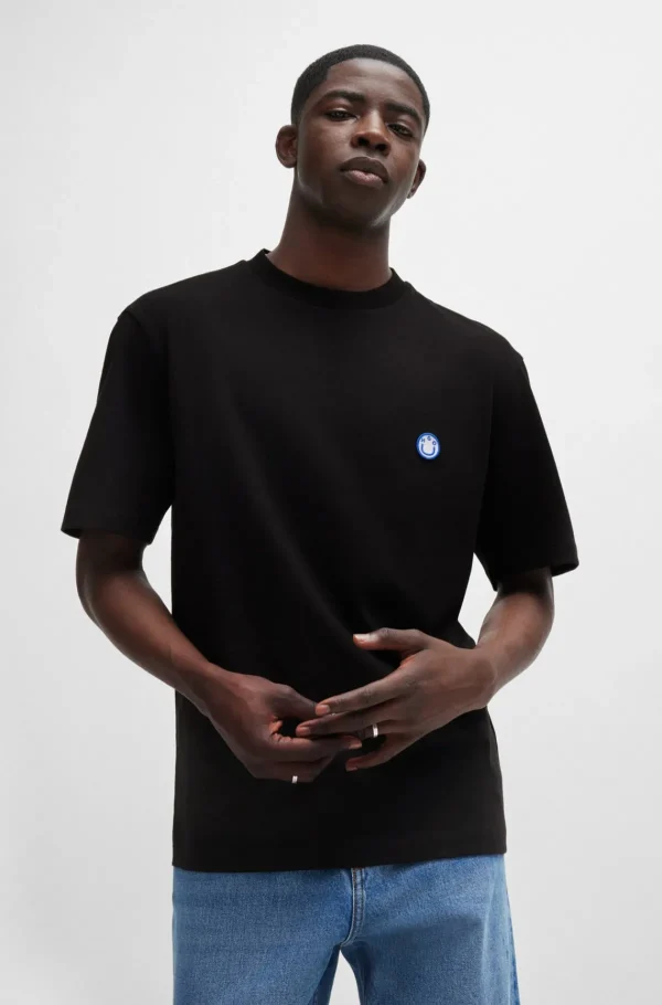 HUGO BOSS T-Shirts>T-shirt Em Jersey De Algodão Com Logótipo