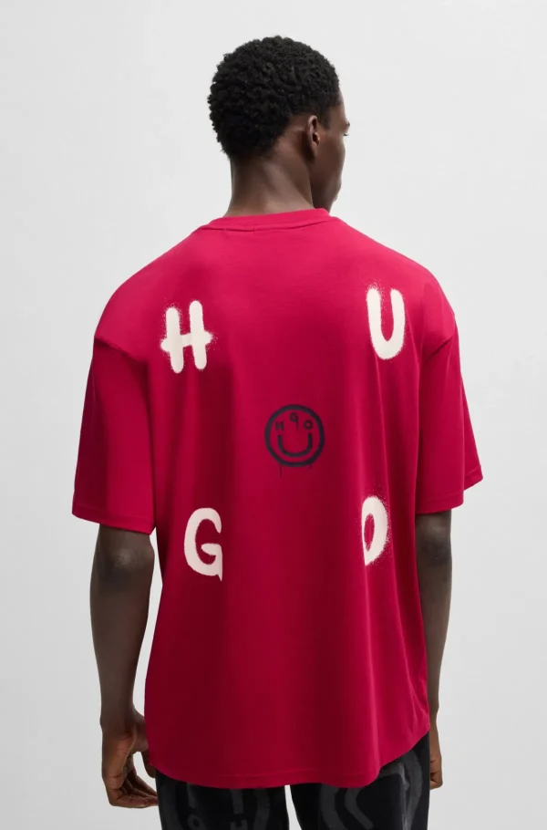 MULHER HUGO BOSS T-Shirts E Tops>T-shirt Em Jersey De Algodão Com Logótipo