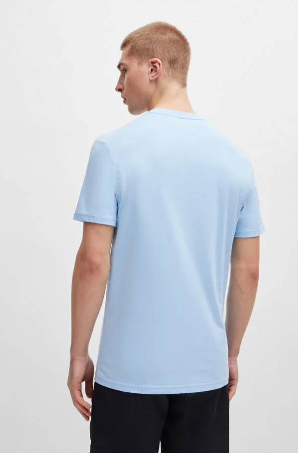 HUGO BOSS Fatos De Banho>T-shirt Em Jersey De Algodão De Ajuste Regular E Proteção UV FPS 50+