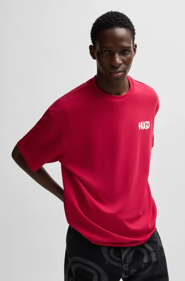 MULHER HUGO BOSS T-Shirts E Tops>T-shirt Em Jersey De Algodão Com Logótipo