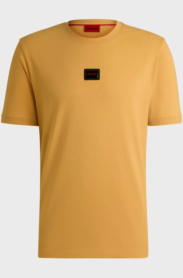 HUGO BOSS T-Shirts>T-shirt Em Jersey De Algodão Com Logótipo Gelatinoso