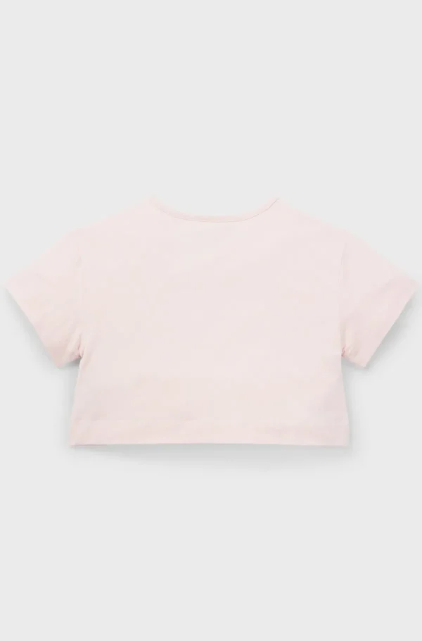 Crianças HUGO BOSS Partes De Cima Para Rapariga>T-shirt Sobredimensionada Para Criança De Algodão Elástico Com Arte Do Logótipo