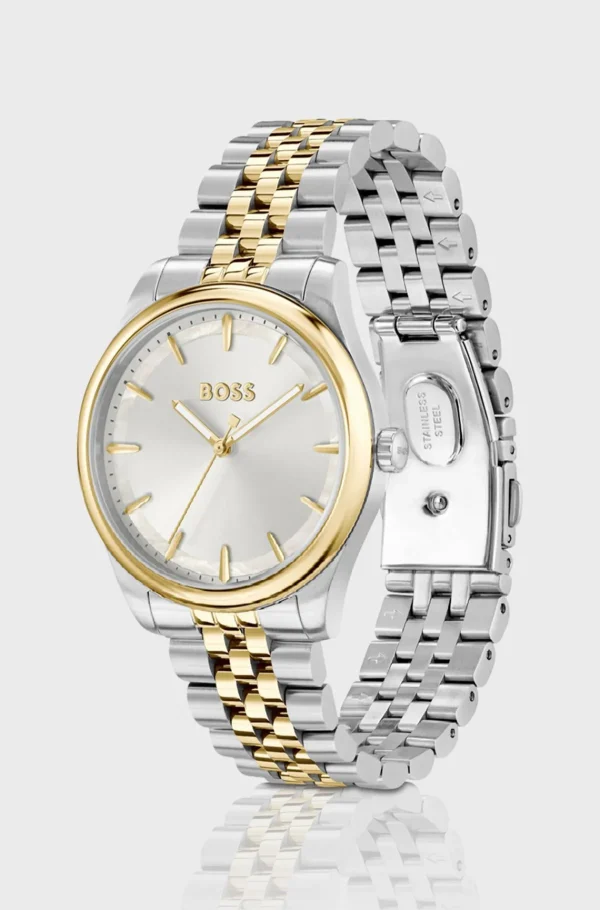MULHER HUGO BOSS Relógios>Two-tone Watch With Mother-of-pearl Inlay
