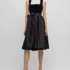 MULHER HUGO BOSS Vestidos E Macacões>Vestido Dirndl BOSS X Kinga Mathe Com Corpete Em Veludo Com Monograma