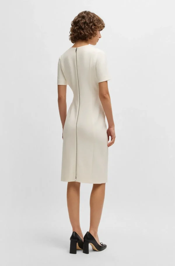 MULHER HUGO BOSS Vestidos E Macacões | Artigos Essenciais>Vestido Formal De Ajuste Slim Em Tecido Elástico
