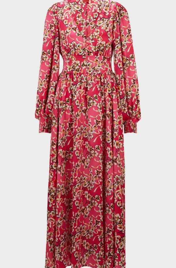 MULHER HUGO BOSS Vestidos E Macacões>Vestido Maxi Com Estampa Floral E Acabamento Com Botões